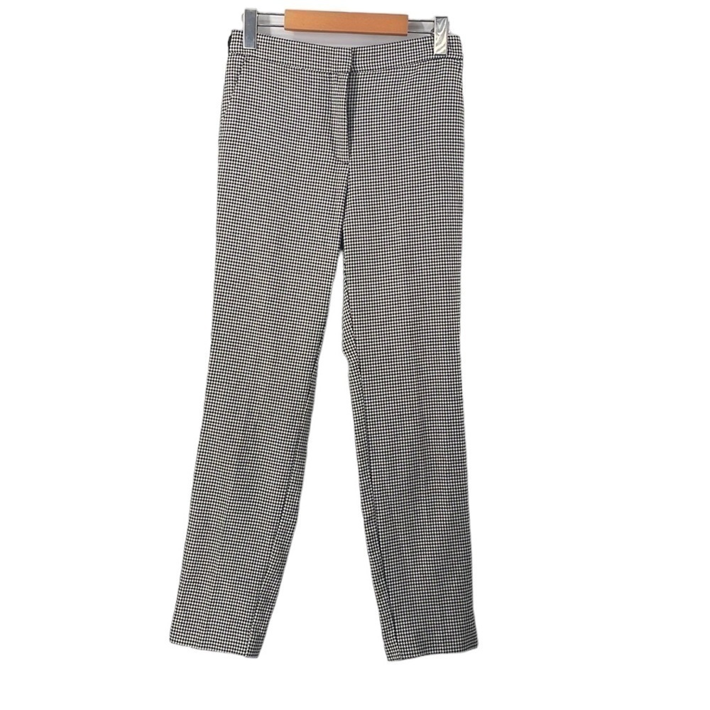 Zara houndstooth pants stretch waist career work sm small